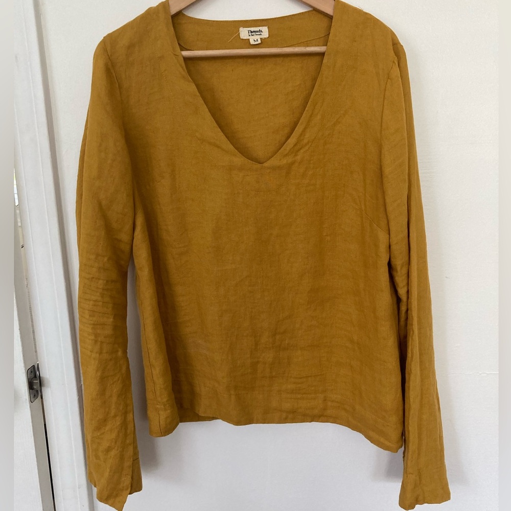 THREADS by BedThreads Linen Shirt (Size M)